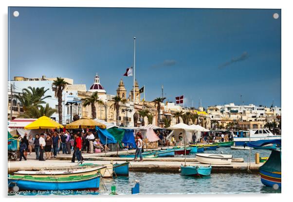 Harbour of Marsaxlokk, Malta Acrylic by Frank Bach