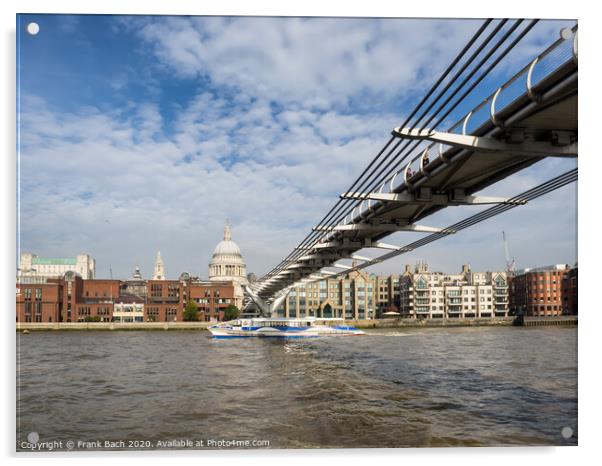 Millennium Bridge, London Acrylic by Frank Bach