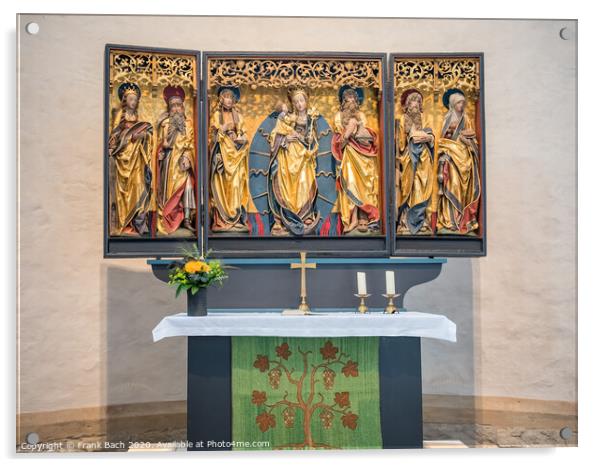 St. Michaelis church altar in Hildesheim, Germany Acrylic by Frank Bach
