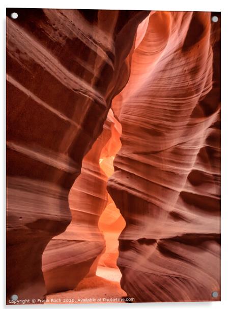 Close up from Antelope Canyon near Page, Arizona Acrylic by Frank Bach