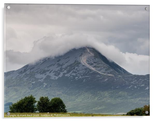 Croagh Patrick in clouds, Ireland Acrylic by Frank Bach
