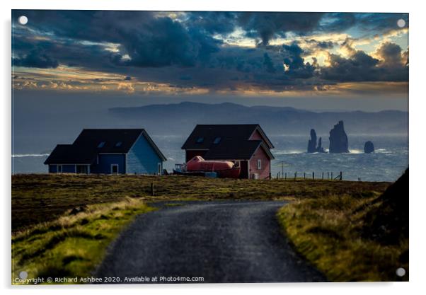 The Drongs, Eshaness, Shetland Acrylic by Richard Ashbee