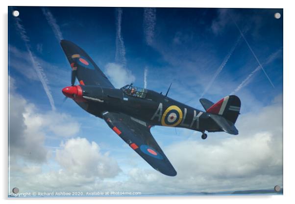 RAF Hurricane  Acrylic by Richard Ashbee