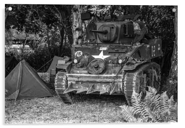 M3 Stuart reenactors tank Acrylic by Richard Ashbee