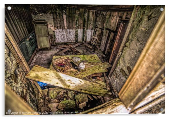 The abandoned Shetland Croft Acrylic by Richard Ashbee