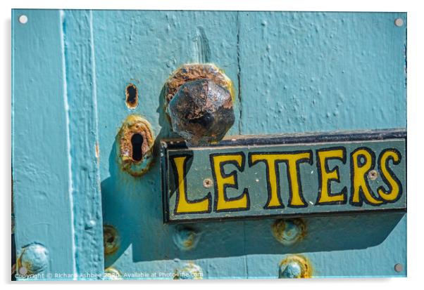 A Shetland letter box Acrylic by Richard Ashbee