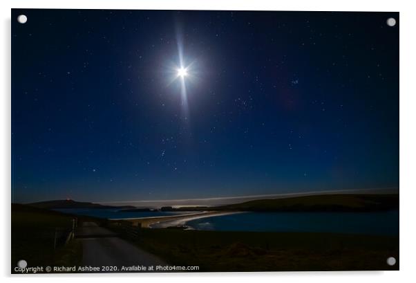 Shetland Christmas Star Acrylic by Richard Ashbee