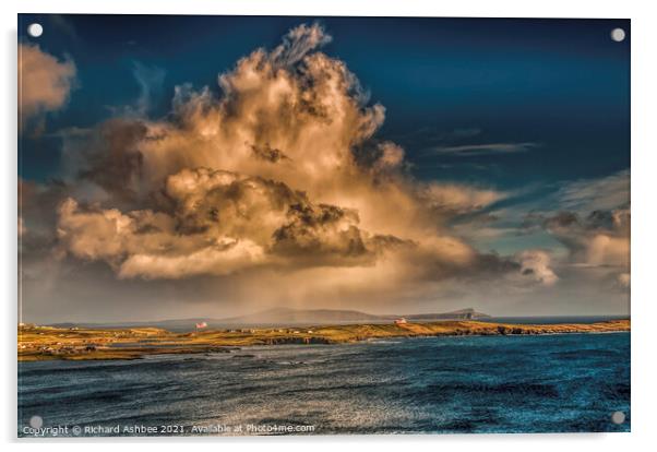 Cloud explosion over Bressay, Shetland Acrylic by Richard Ashbee