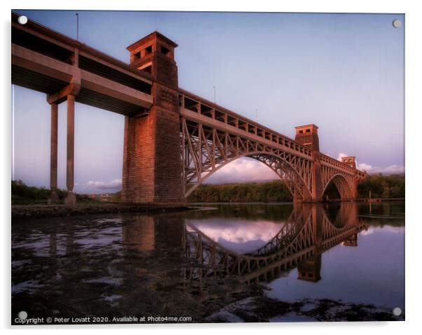 Britannia Bridge, Anglesey Acrylic by Peter Lovatt  LRPS