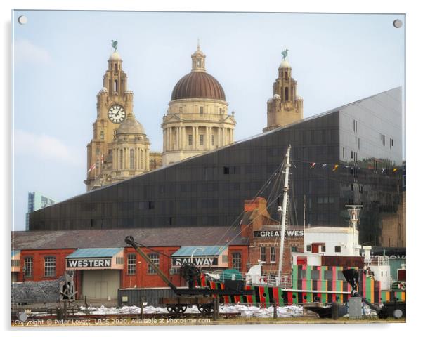Liverpool Waterfront Acrylic by Peter Lovatt  LRPS