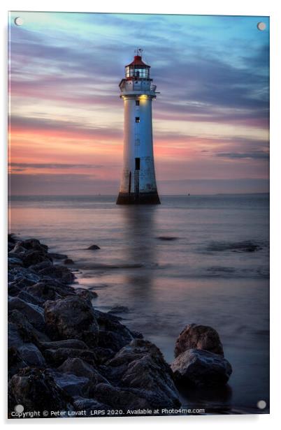 Fort Perch Rock Lighthouse, New Brighton Acrylic by Peter Lovatt  LRPS
