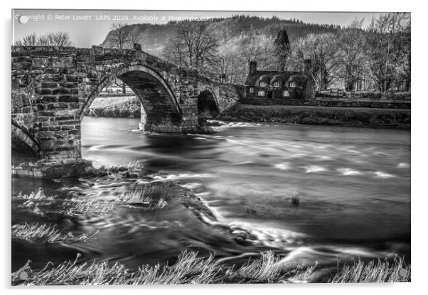 Pont Fawr, Llanrwst Acrylic by Peter Lovatt  LRPS