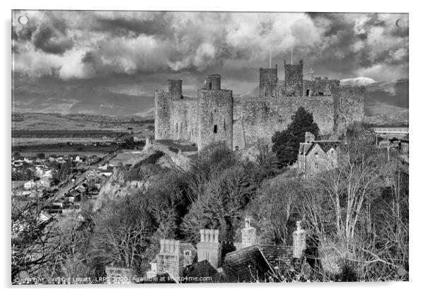 Harlech Castle Acrylic by Peter Lovatt  LRPS