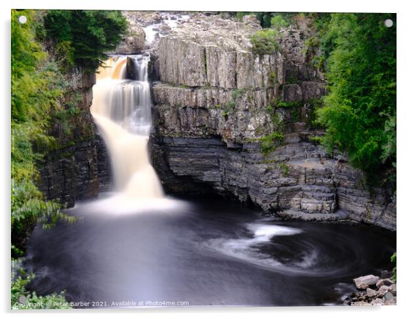 High Force in Teesdale Acrylic by Peter Barber