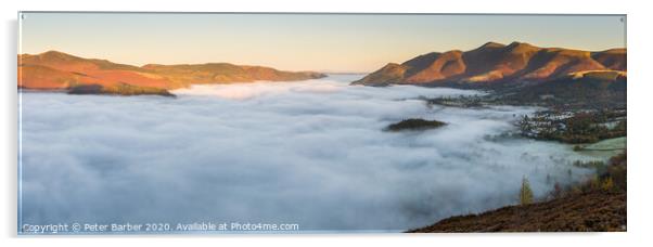 Derwent Water Inversion Acrylic by Peter Barber