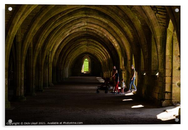 Arches at Fountains Abbey Acrylic by Dick Lloyd