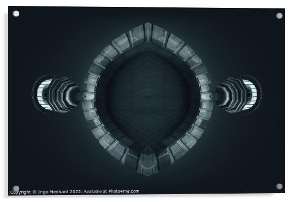 Stargate abstract concept design artwork Acrylic by Ingo Menhard