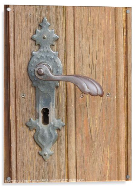 A closeup of a door handle Acrylic by Ingo Menhard