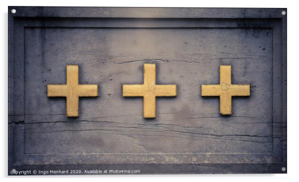 Three crosses Acrylic by Ingo Menhard