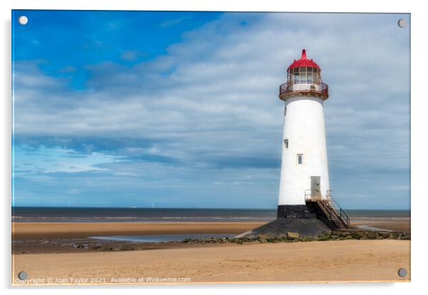 Point of Ayr Lighthouse, Talacre Acrylic by Alan Taylor