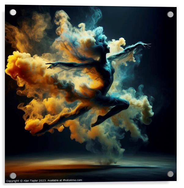 Smoke Dancer 002 Acrylic by Alan Taylor