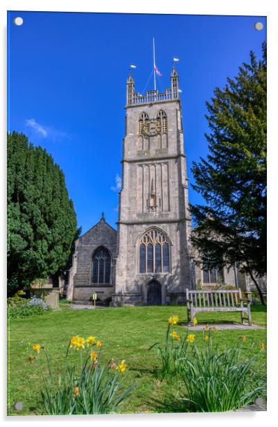  St James Church in Dursley, Gloucestershire Acrylic by Tracey Turner