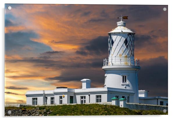 The Lighthouse at Strumble Head in Pembrokeshire Acrylic by Tracey Turner