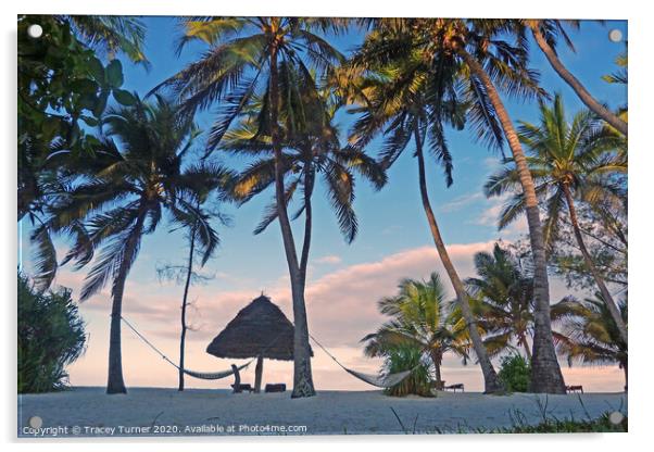 Pongwe Beach in Zanzibar Acrylic by Tracey Turner