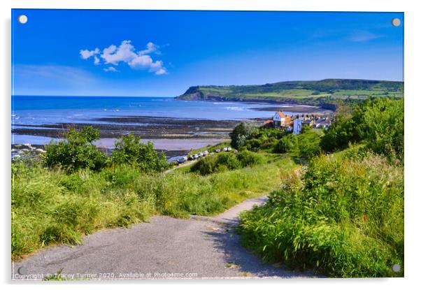 The Winding Path To Robin Hood's Bay Acrylic by Tracey Turner