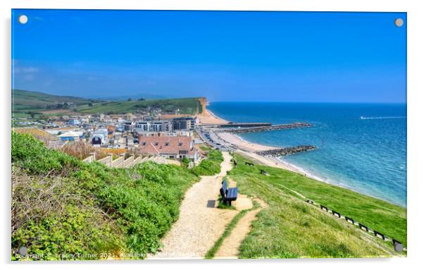 Bridport and West Bay Acrylic by Tracey Turner