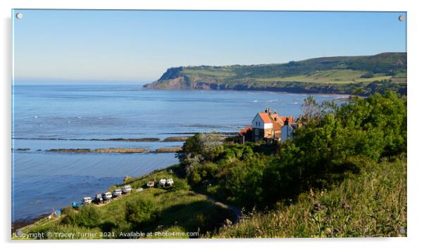 Sunset at Robin Hoods Bay Acrylic by Tracey Turner