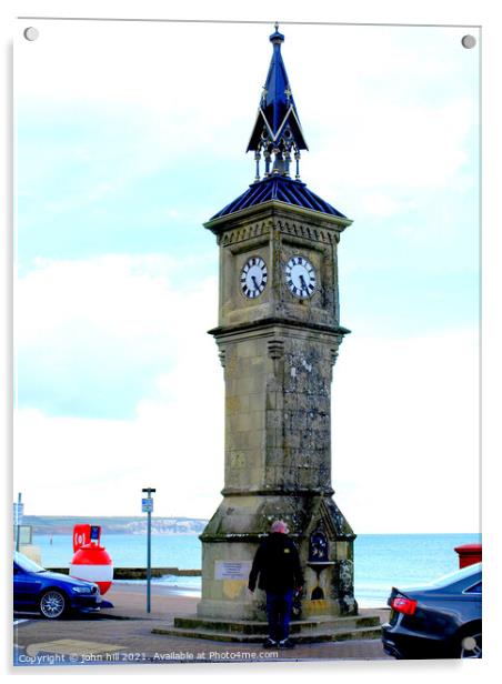  Jubilee Clock tower at Shanklin on the Isle of Wight. Acrylic by john hill