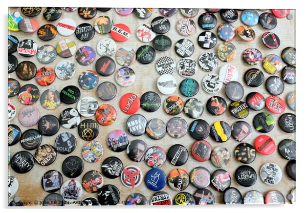 Assortment of Badges. Acrylic by john hill