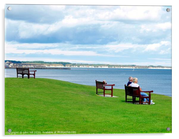 Bridlington bay, Yorkshire. Acrylic by john hill