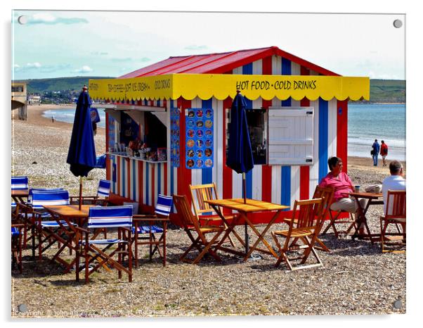 Weymouth Food Kiosk. Acrylic by john hill