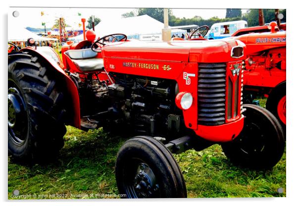Massey Ferguson 65 tractor Acrylic by john hill