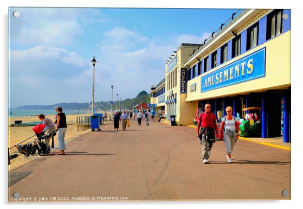 Promenade, Bournemouth, Dorset. Acrylic by john hill