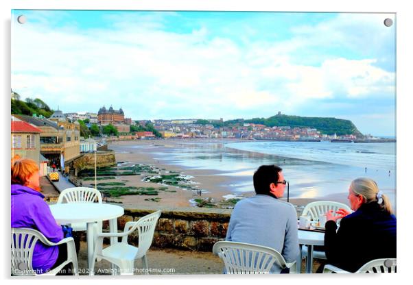 Alfresco view, Scarborough, Yorkshire. Acrylic by john hill