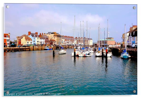 Weymouth Harbour, Dorset, UK. Acrylic by john hill