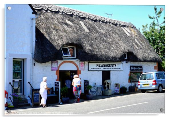 Thatched Village store, Brightstone, Isle of Wight, UK. Acrylic by john hill