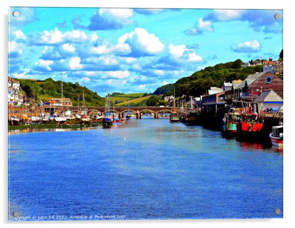 East Looe River, Cornwall. Acrylic by john hill