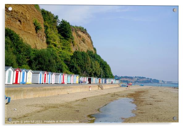 Low tide at Small Hope beach, Shanklin, Isle of wight. Acrylic by john hill