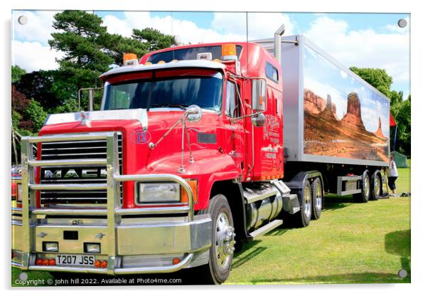 Mack haulage truck Acrylic by john hill