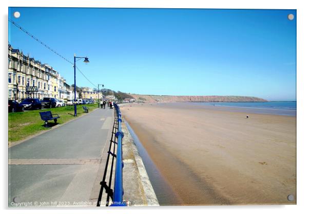 Seafront Filey Yorkshire Acrylic by john hill