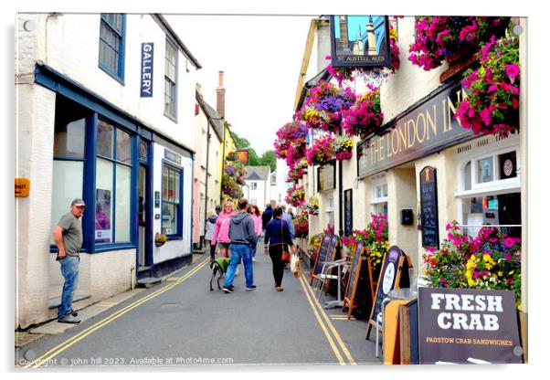 Padstow, Cornwall. Acrylic by john hill