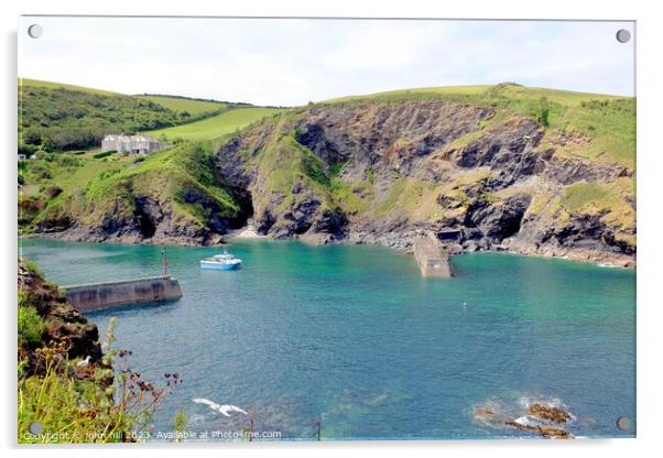 Cornish coastline Acrylic by john hill