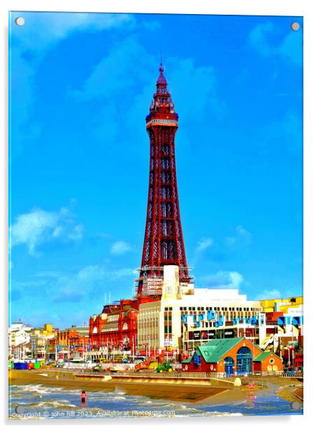 Iconic Blackpool: Dance by the Sea Acrylic by john hill