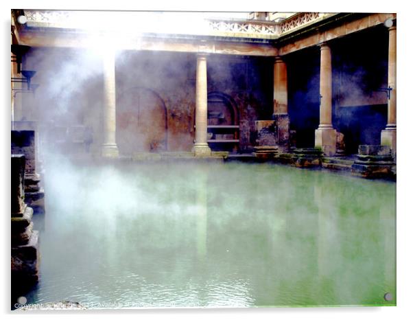 Ancient Roman Baths Alive Acrylic by john hill