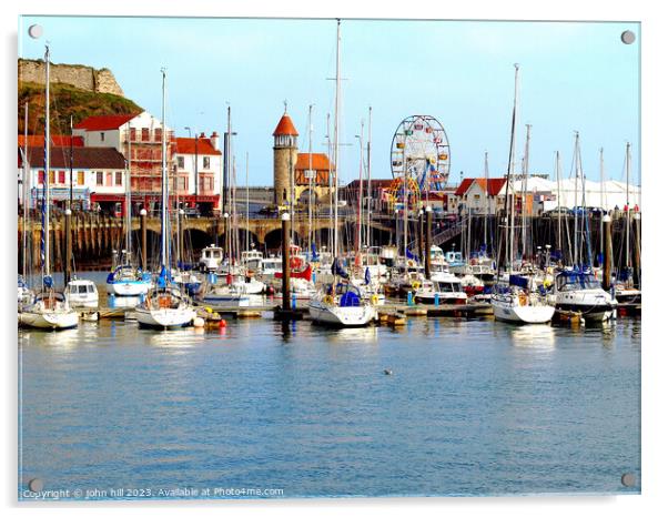 A Picturesque Escape to Scarborough Harbour Acrylic by john hill
