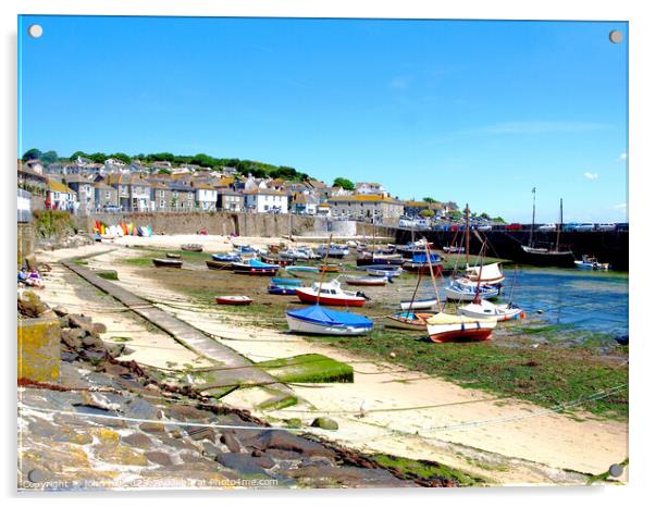 Charming Mousehole Harbour Acrylic by john hill